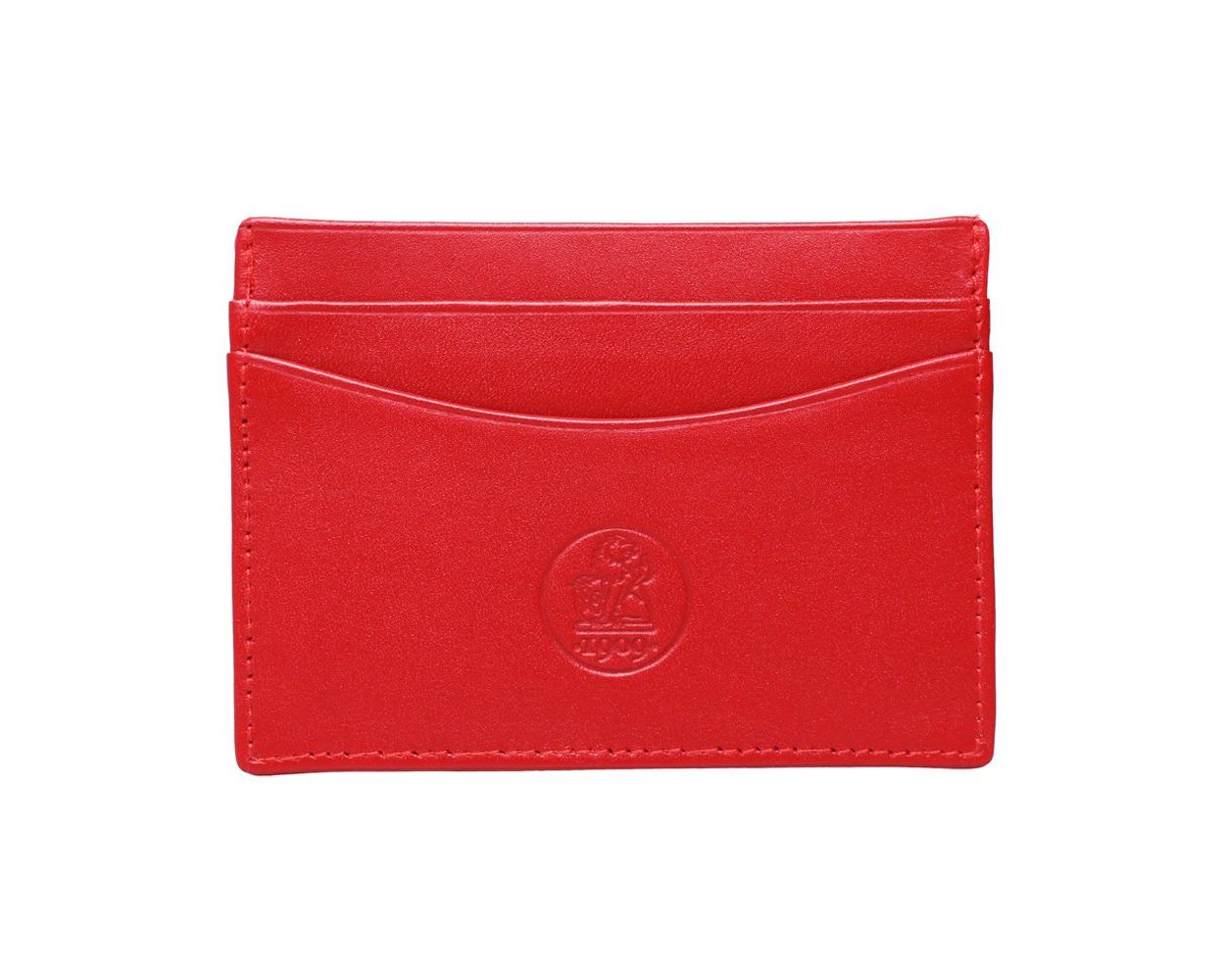 Red 100% Leather Card Holder | Robert Old