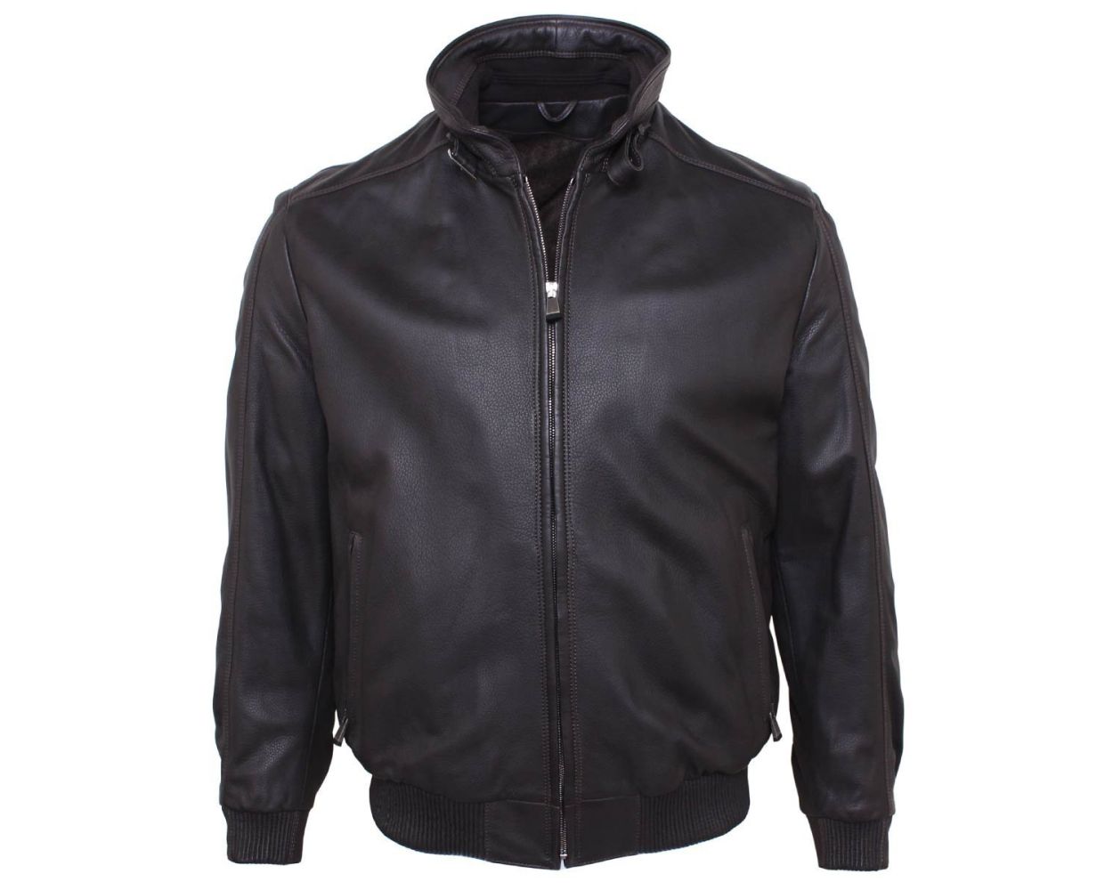 Robert Old Dark Brown Bomber Style Leather Jacket | Robert Old
