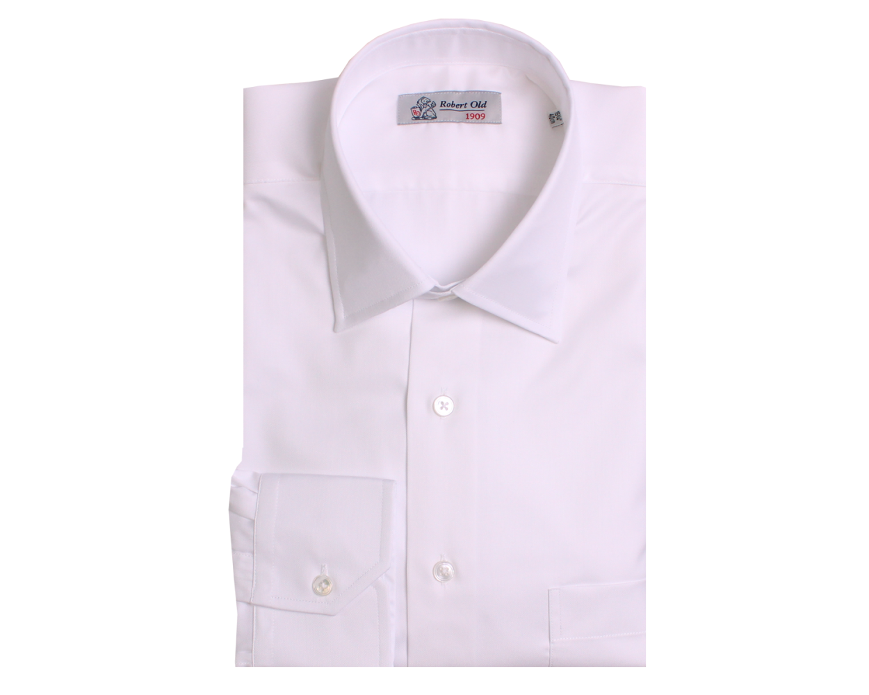 Robert Old White Twill Alumo Swiss Genio Cotton Shirt