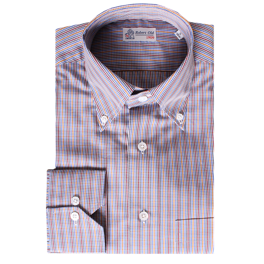 Royal Multi Check Swiss Cotton Long Sleeve Shirt