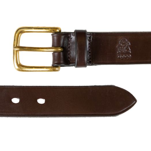Dark Brown ‘Stour’ Bridle Hide Leather Belt