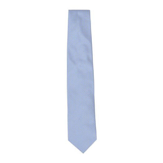Blue Windowpane 100% Silk Tie 
