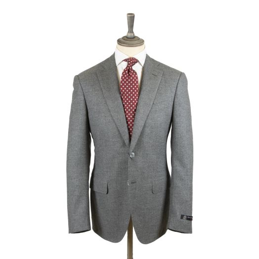 Grey Merino Wool Flannel Suit 