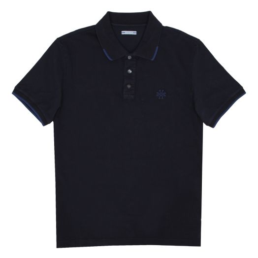 Jacob Cohën, Navy Blue Cotton Polo Shirt 