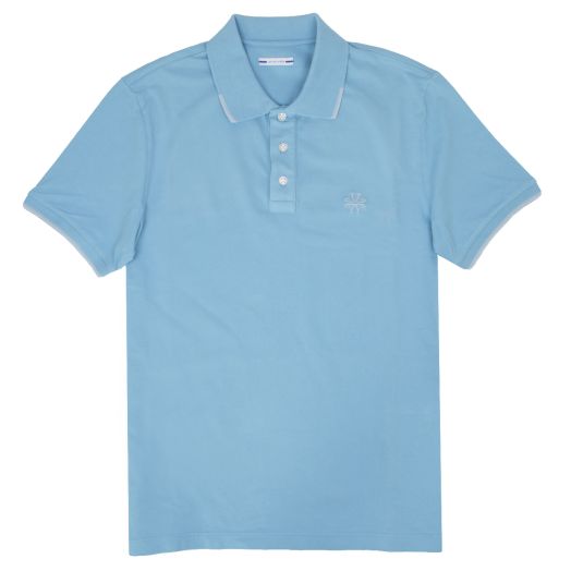 Jacob Cohën, Sky Blue Cotton Polo Shirt 