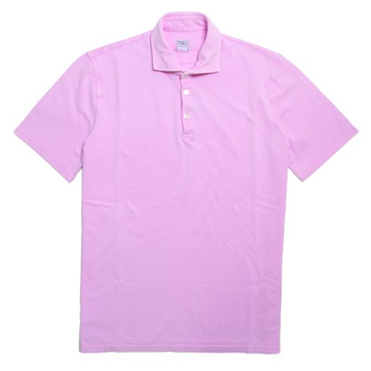 Fedeli, Pink 100% Cotton Pique Polo Shirt 
