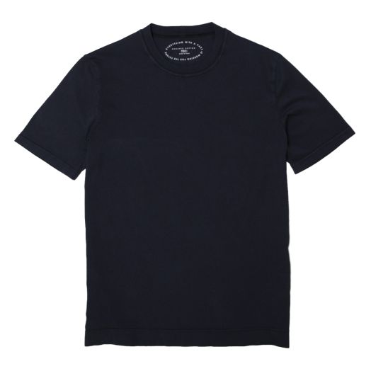Fedeli, Navy 100% Organic Cotton Jersey T-Shirt 