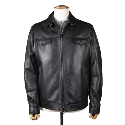 Classic Black Italian Leather Jacket 