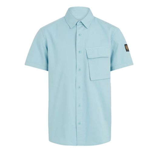 Scale Skyline Blue Short Sleeve Shirt