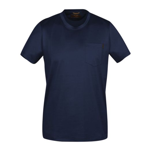 Navy ‘Bruzio’ Crew Neck Pure Cotton T-shirt 