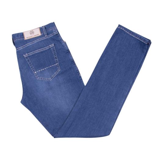 Mid Blue ‘Milano’ Lightweight Denim Jeans 