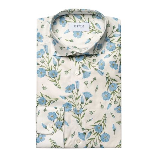 Floral Print Signature Cotton Twill Shirt