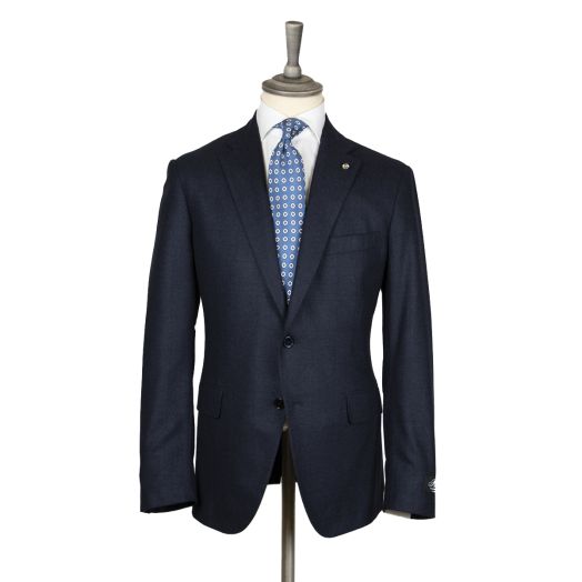 Navy Check Wool and Cashmere Suit