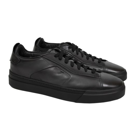 Polished Black Leather Sneaker 