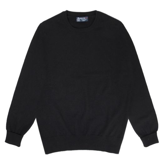 Black Highclere Cashmere Crew Neck Sweater