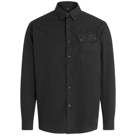 Black ‘Pitch’ Cotton Twill Shirt