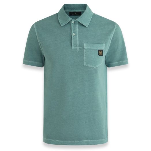 Faded Teal ‘Lagoon’ Short Sleeved Cotton Polo