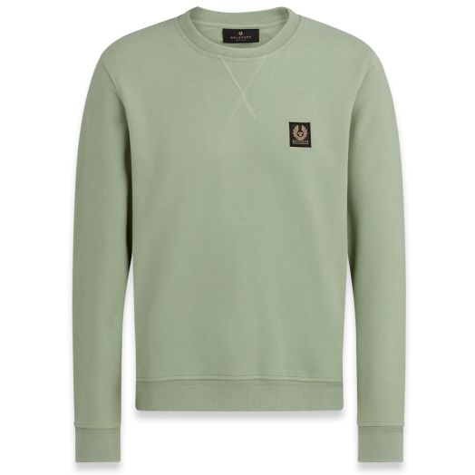 Laurel Green Jersey Cotton Crewneck Sweatshirt