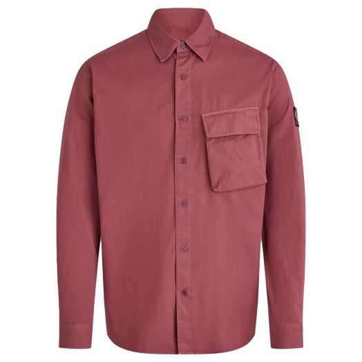 Belstaff Mulberry Garment Dyed Cotton Scale Shirt