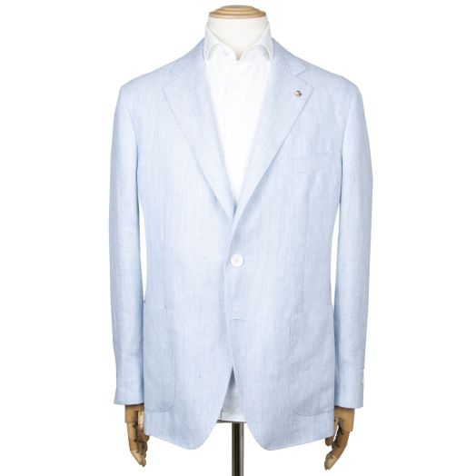 Belvest Light Blue Twill Linen & Wool ‘’Jacket In The Box’’