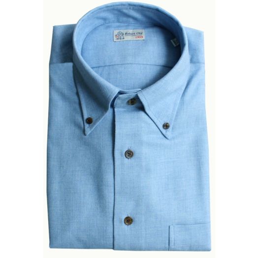 Blue Mist with Contrast Buttons Premium Cashmerello Shirt