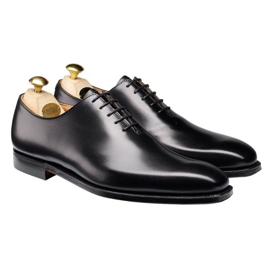 Crockett & Jones Alex Black Calf Leather Oxford Shoes