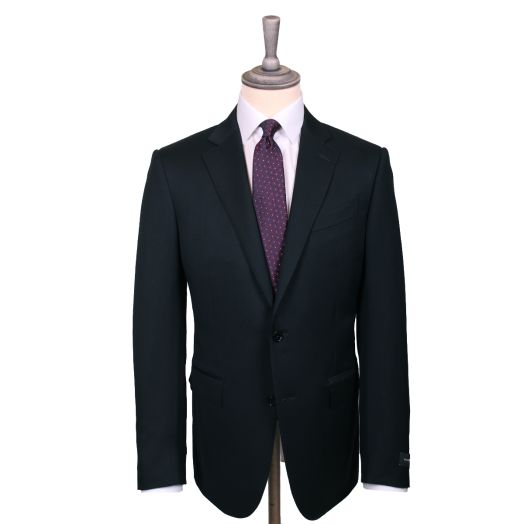 Black Fine Twill Multiseason Wool Suit