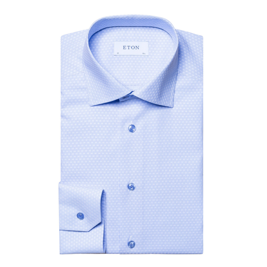 Light Blue Semi Solid Dobby Slim Fit Shirt