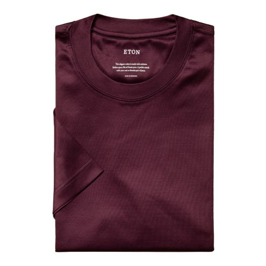 Burgundy Filo di Scozia Cotton T-Shirt