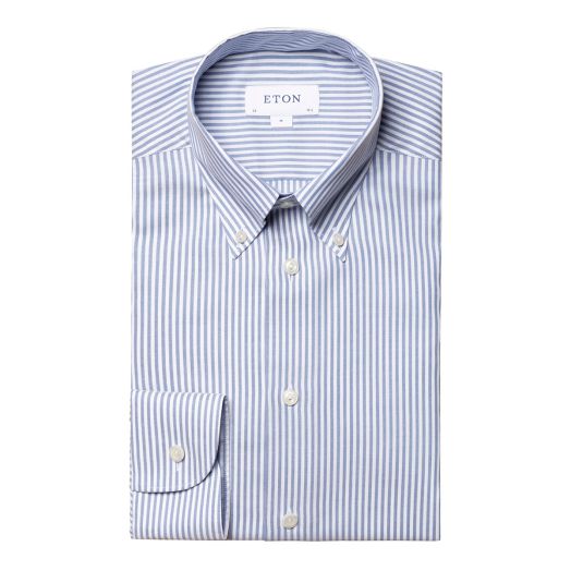 Light Blue Bengal Stripe Oxford Slim Fit Shirt