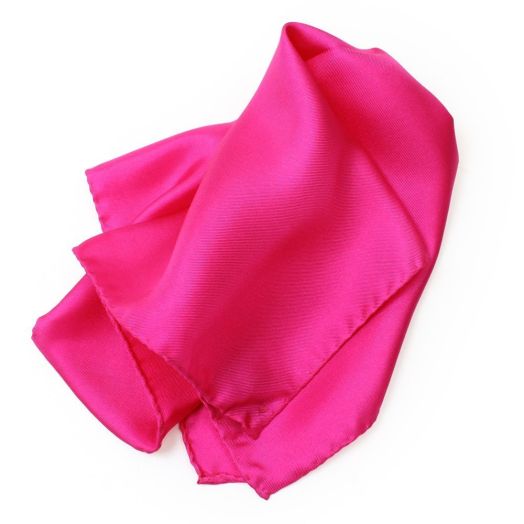 Fuchsia Pink Silk Pocket Square