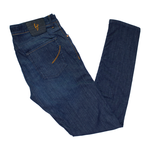 Dark Blue Wash Orvieto Fit Stretch Jeans