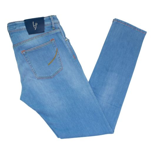 Light Blue Wash Orvieto Fit Stretch Jeans
