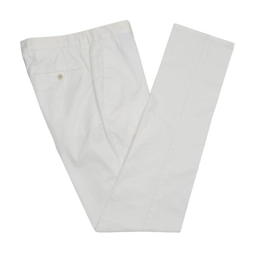 Robert Old, Off-White Slim Fit Stretch Cotton Chino