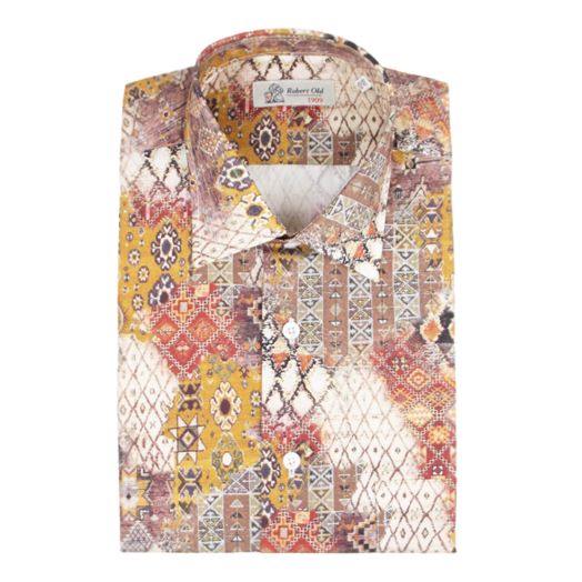 Supraluxe Print Swiss Cotton Long Sleeve Shirt