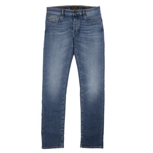Blue Mid-Wash ‘Credi’ Slim Fit Japanese Stretch Denim Jeans