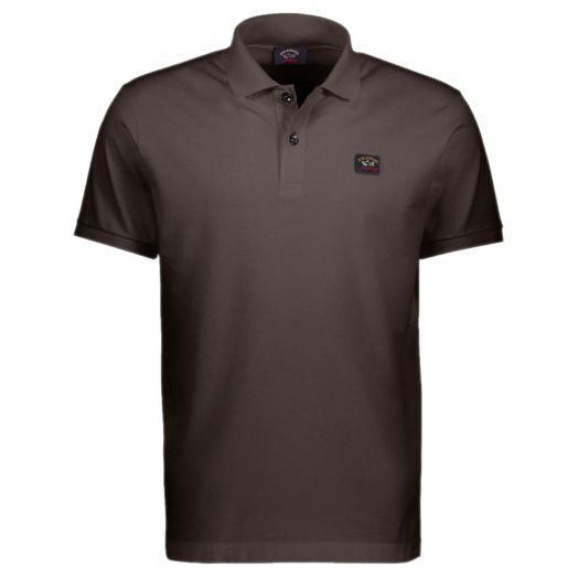 Dark Brown Organic Cotton Logo Polo Shirt