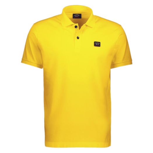 Yellow Organic Cotton Logo Polo Shirt
