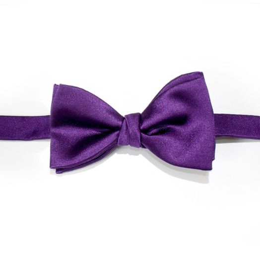 Purple Silk Bow Tie  
