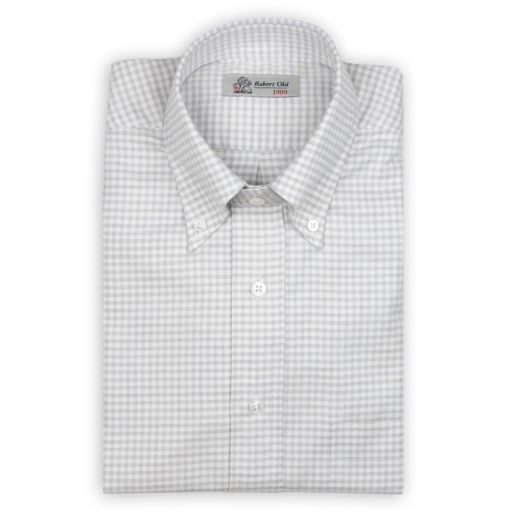 Beige & Blue Check Flanello Junior Cotton Long Sleeve Shirt
