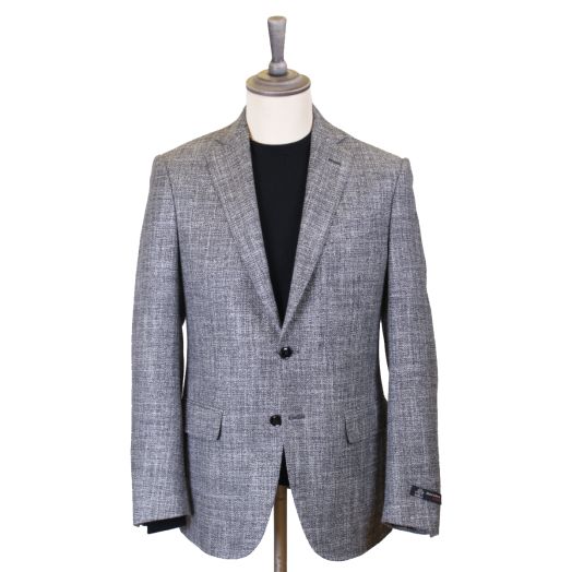 Charcoal Wool, Linen & Sisal Weave Jacket