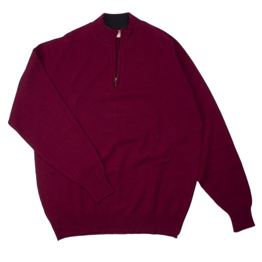 The Kilbirnie 2ply Pure Lambswool ¼ Zip Sweater
