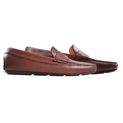 Chestnut Brown Leather Driving Shoes