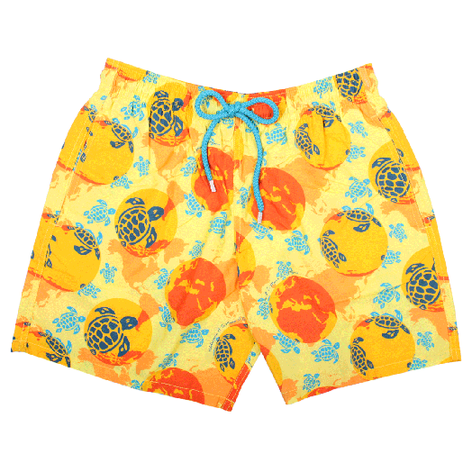 Yellow Mappemonde Dots Moorea Swim Shorts