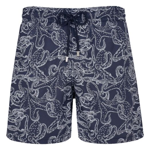 Vilebrequin Navy ‘Poulpes Bicolores’ Moorea Swim Shorts