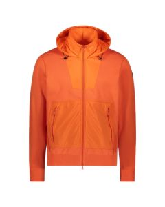 Orange Cotton & ECONYL® Full Zip Sweater