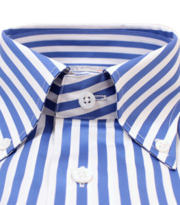 Robert Old Blue and White Bengal Stripe Shirt