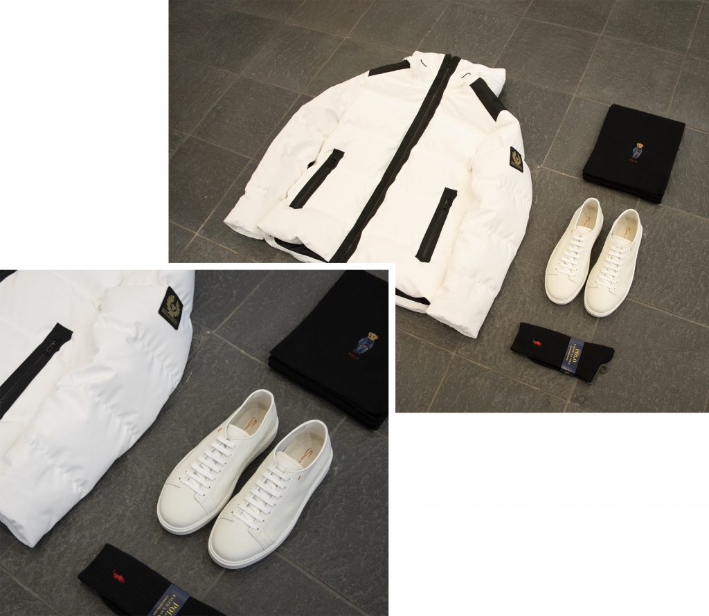 belstaff white gyro coat OUTFIT